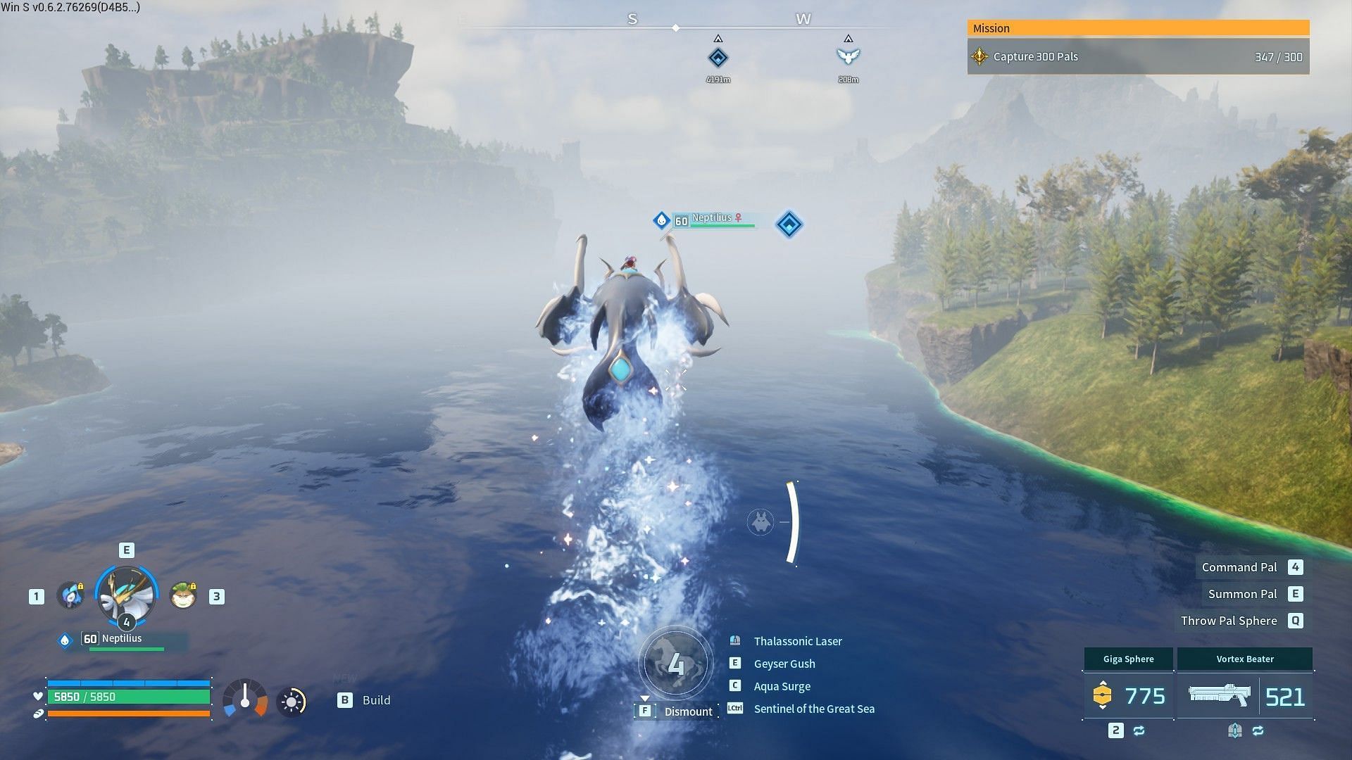 Neptilius leaping out of water (Image via Pocketpair)